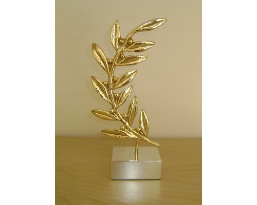 Olive Branch - Handmade Bronze Table Ornament - Style B