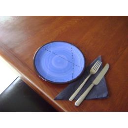 Serving Plate or Dish, Handmade Ceramic - Blue 8.6" (22cm)