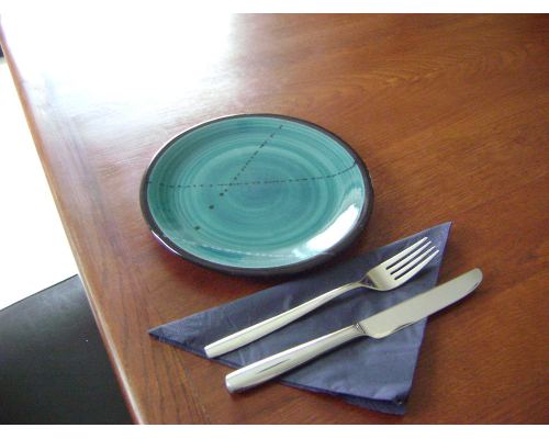 Serving Plate or Dish, Handmade Ceramic - Green 8.6" (22cm)