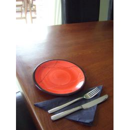 Serving Plate or Dish, Handmade Ceramic - Red 8.6" (22cm) 