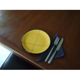 Serving Plate or Dish, Handmade Ceramic - Yellow 8.6" (22cm) 