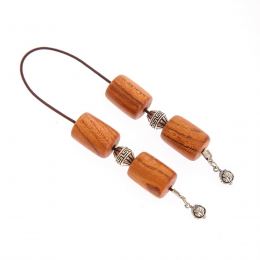 Greek Begleri, Almond Wood Beads on Pure Silk Cord