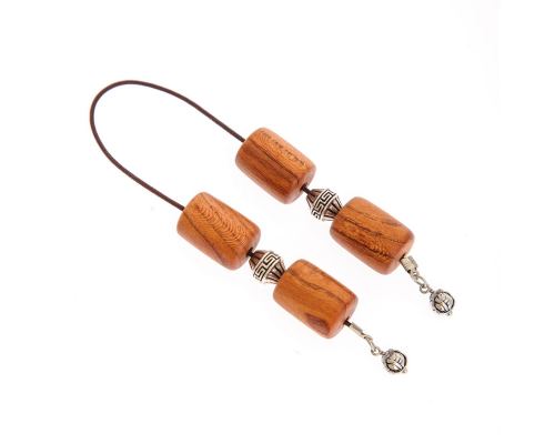 Greek Begleri, Almond Wood Beads on Pure Silk Cord