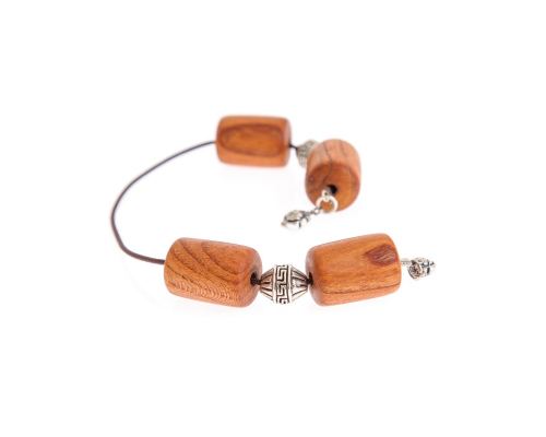 Greek Begleri, Almond Wood Beads on Pure Silk Cord