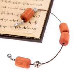 Greek Begleri, Eucalyptus Wood Beads on Pure Silk Cord