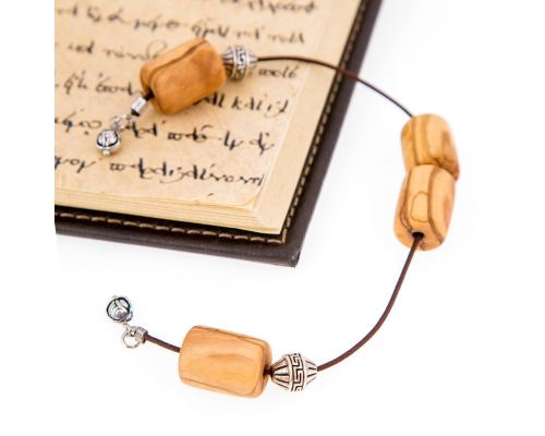 Greek Begleri, Olive Wood Beads on Pure Silk Cord