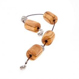 Greek Begleri, Olive Wood Beads on Pure Silk Cord