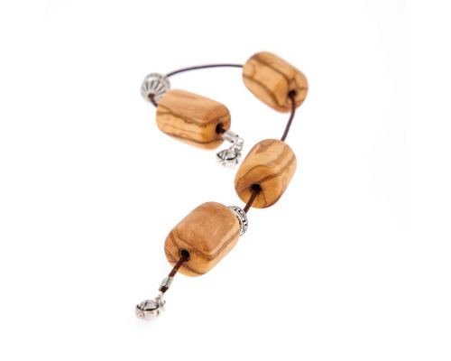 Greek Begleri, Olive Wood Beads on Pure Silk Cord