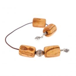 Greek Begleri, Olive Wood Beads on Pure Silk Cord