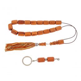 Worry Beads or "Komboloi" & Key Holder Set of Almond Wood Beads