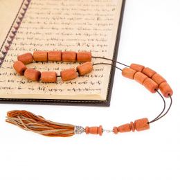 Worry Beads or "Komboloi" & Key Holder Set of Eucalyptus Wood Beads