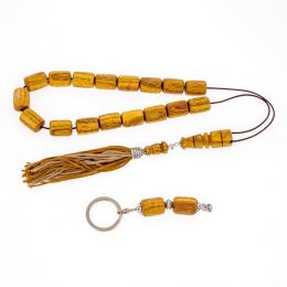 Worry Beads or "Komboloi" & Key Holder Set of Mulberry Wood Beads