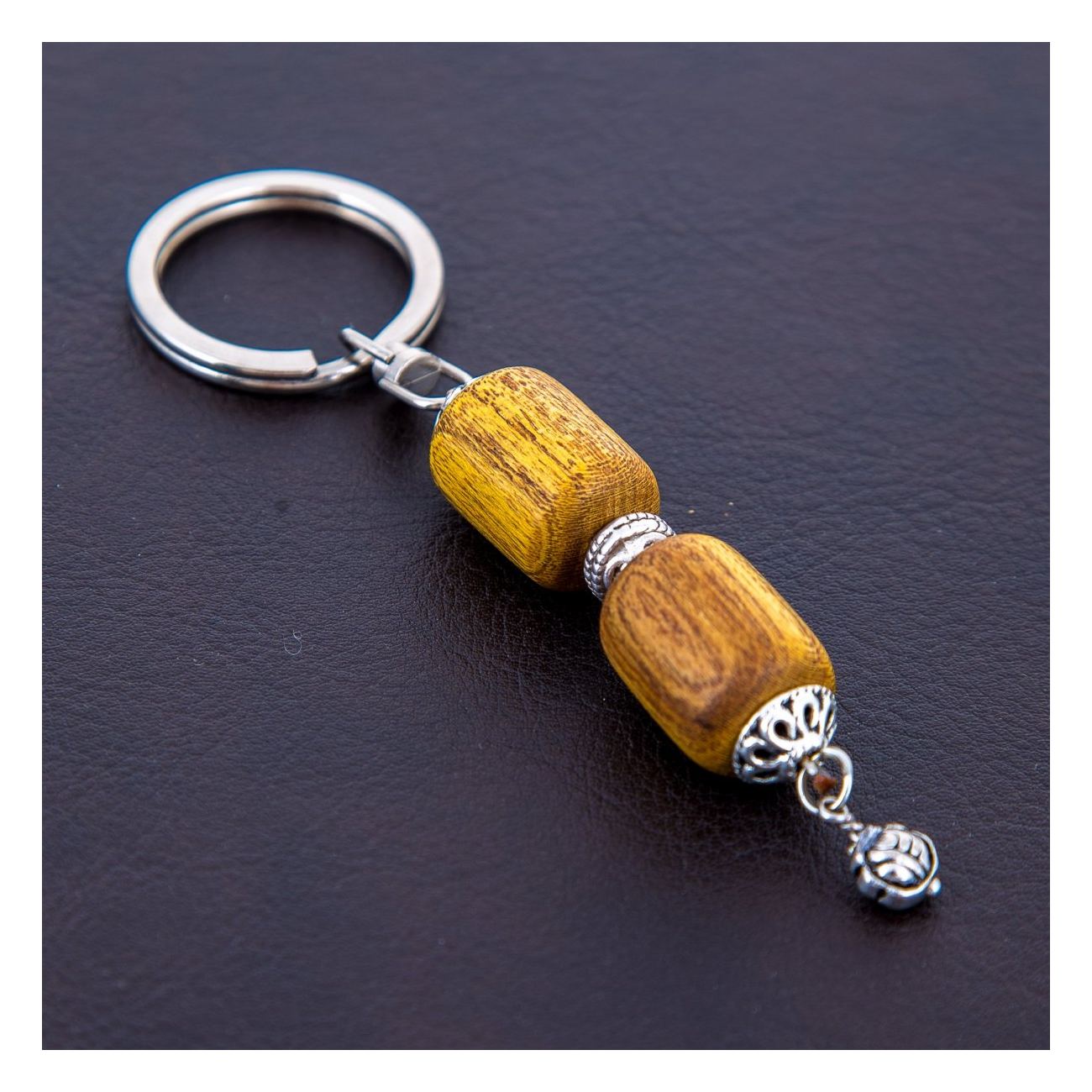 Worry Beads or "Komboloi" & Key Holder Set of Mulberry Wood Beads