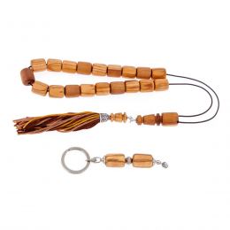 Worry Beads or "Komboloi" & Key Holder Set of Olive Wood Beads