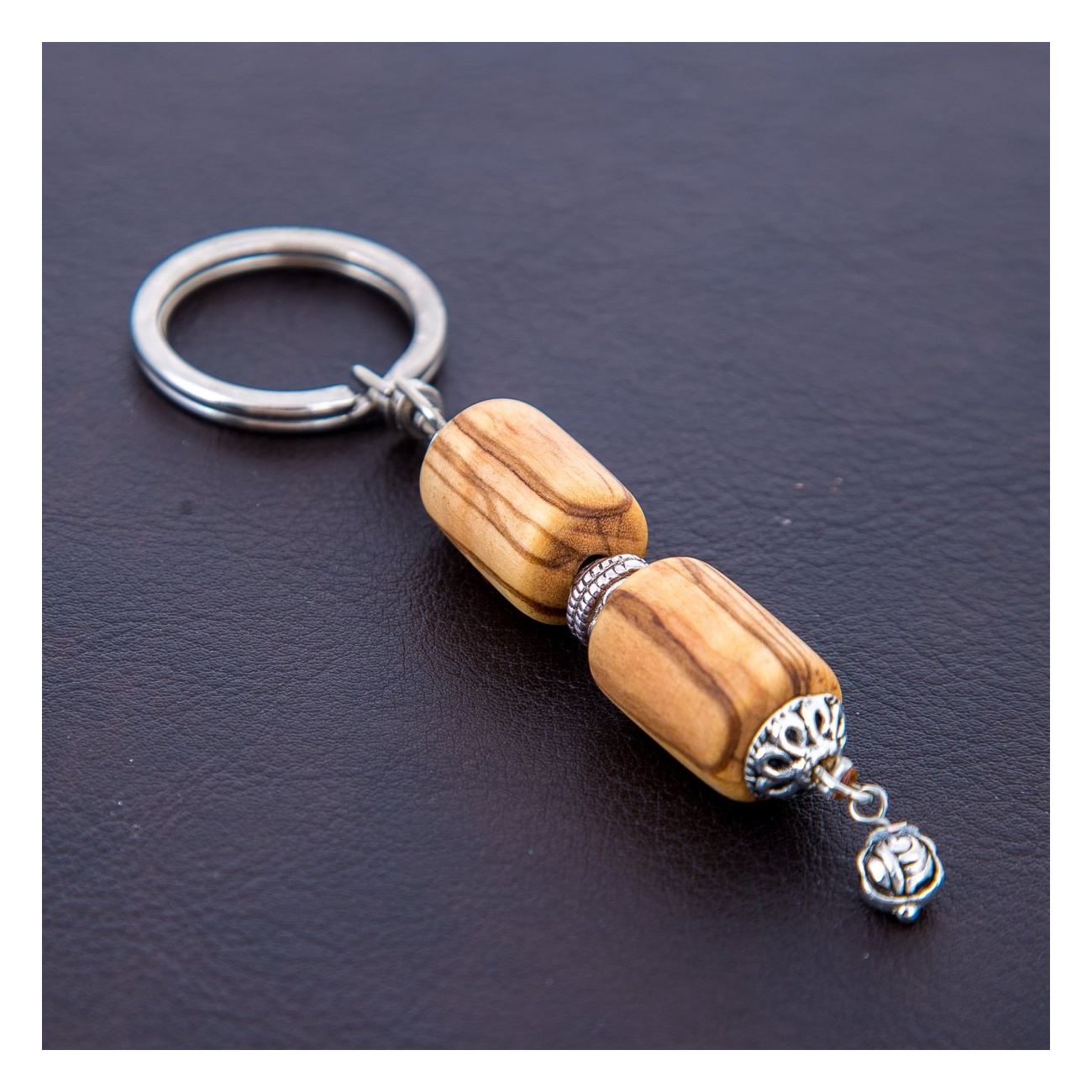 Worry Beads or "Komboloi" & Key Holder Set of Olive Wood Beads
