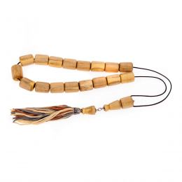 Worry Beads or "Komboloi" & Key Holder Set of Orange-wood Beads