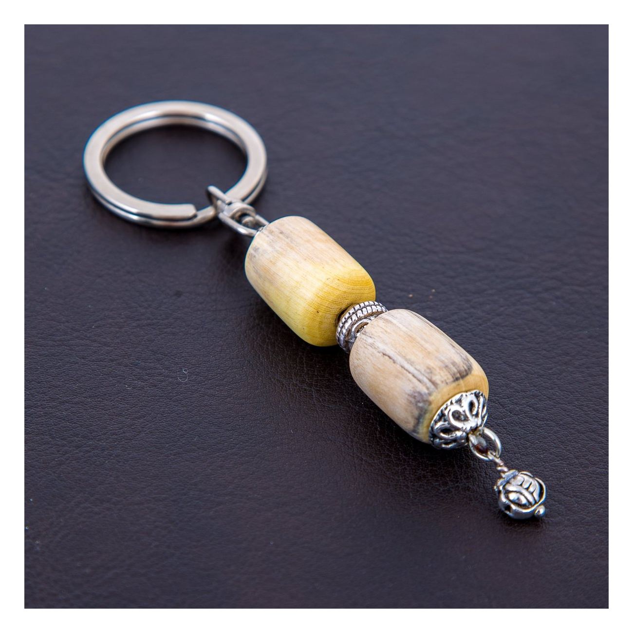 Worry Beads or "Komboloi" & Key Holder Set of Orangewood Beads