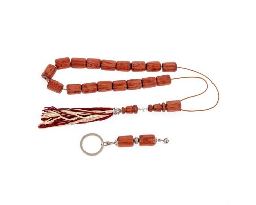 Worry Beads or "Komboloi" & Key Holder Set of Rosewood Beads