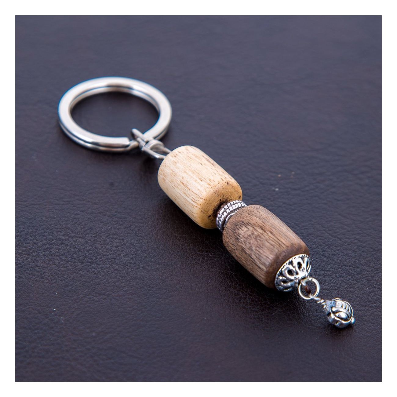 Worry Beads or "Komboloi" & Key Holder Set Handmade of Walnut Wood