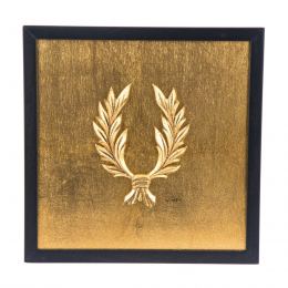 Laurel Wreath Design - Gold Patinated - Handmade Wall or Table Ornament - 11.8'' (30cm)