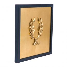 Laurel Wreath Design - Gold Patinated - Handmade Wall or Table Ornament - 11.8'' (30cm)