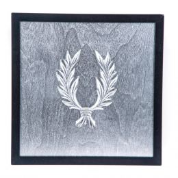Laurel Wreath Design - Silver Patinated - Handmade Wall or Table Ornament - 11.8'' (30cm)