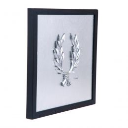 Laurel Wreath Design - Silver Patinated - Handmade Wall or Table Ornament - 11.8'' (30cm)