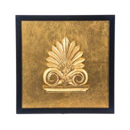 Antefix Design - Gold Patinated - Handmade Wall or Table Ornament - 11.8'' (30cm)