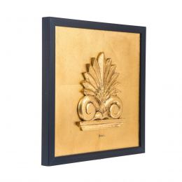 Antefix Design - Gold Patinated - Handmade Wall or Table Ornament - 11.8'' (30cm)