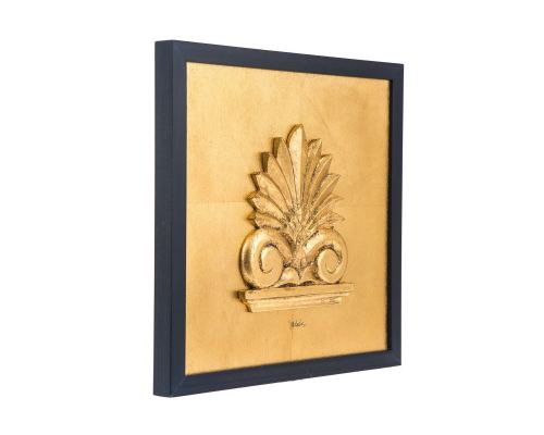 Antefix Design - Gold Patinated - Handmade Wall or Table Ornament - 11.8'' (30cm)