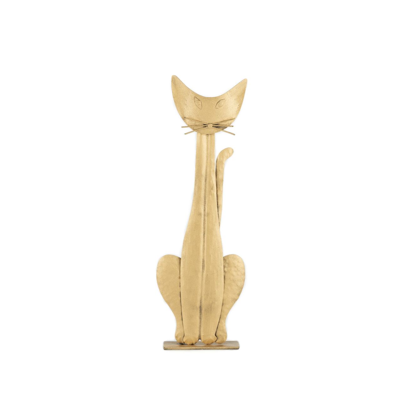 Cat Figure Wall Art Tabletop Decor Handmade Metal Sculpture