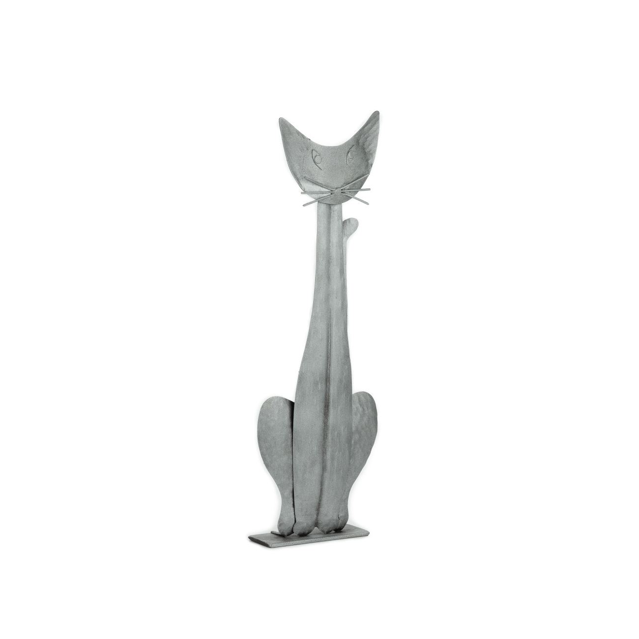 Cat Figure Handmade Wall Art Tabletop Decor Metal Sculpture