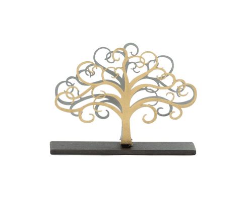 Elegant Handmade Metal Business Card Holder, Tree of Life Figure Design