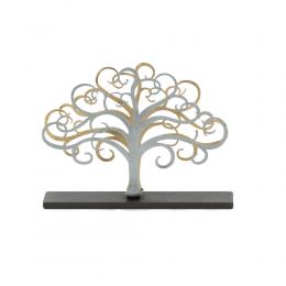 Elegant Handmade Metal Business Card Holder, Tree of Life Figure Design