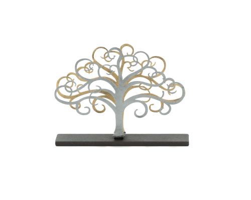 Elegant Handmade Metal Business Card Holder, Tree of Life Figure Design