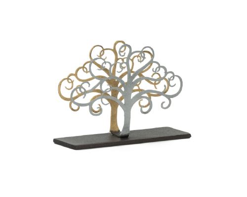 Elegant Handmade Metal Business Card Holder, Tree of Life Figure Design