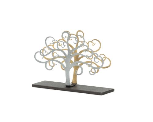 Elegant Handmade Metal Business Card Holder, Tree of Life Figure Design