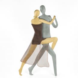 Tango Couple, Dancing Couple Figurine - Modern, Metal Handmade Wall Art Decor Sculpture 19.7" (50cm)