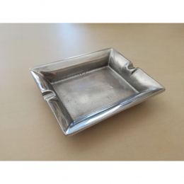 Ashtray - Handmade Solid Aluminum - Rectangular - Silver