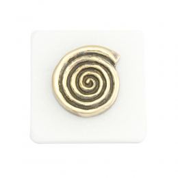 Desk Accessories Set of 2 - "Spiral" Design. Handmade of Solid Metal & White Marble, Letter Opener & Paperweight