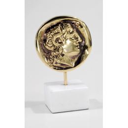 Table Sculpture - Solid Brass on White Marble - All Designs