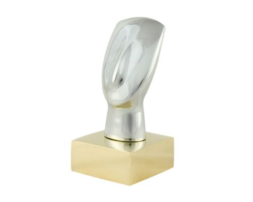Cycladic Idol, Metal Table Sculpture - Handmade of Aluminum & Brass - 11cm (4.33'')