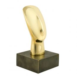Cycladic Idol, Metal Table Sculpture - Handmade of Oxidized Brass & Brass - 11cm (4.33'')