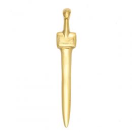 Letter Opener, Handmade of Solid Brass Metal, Classy Desk Accessory, "Cycladic Idol" Design