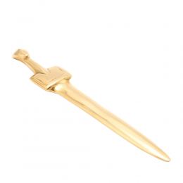 Letter Opener, Handmade of Solid Brass Metal, Classy Desk Accessory, "Cycladic Idol" Design