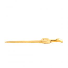 Letter Opener, Handmade of Solid Brass Metal, Classy Desk Accessory, "Cycladic Idol" Design