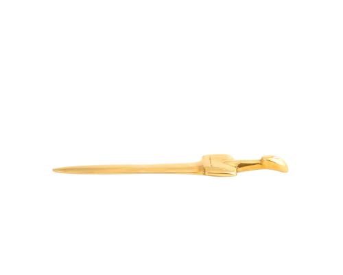 Letter Opener, Handmade of Solid Brass Metal, Classy Desk Accessory, "Cycladic Idol" Design