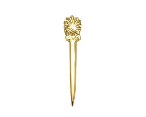 Letter Opener, Handmade of Solid Brass Metal, Stylish Desk Accessory, "Antefix" Design