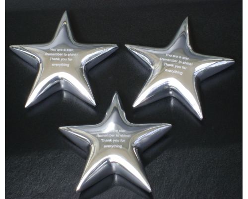 Paperweight (Presse Papier) - "Star" Shape Design with laser engraving