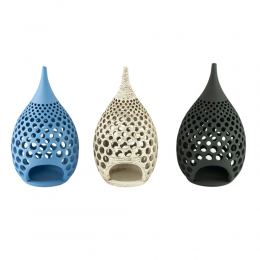 Modern Ceramic Tealight Candle Lantern, Large, Design B - 3 Colors
